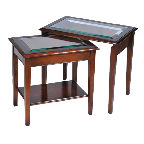 Glass top nest of tables