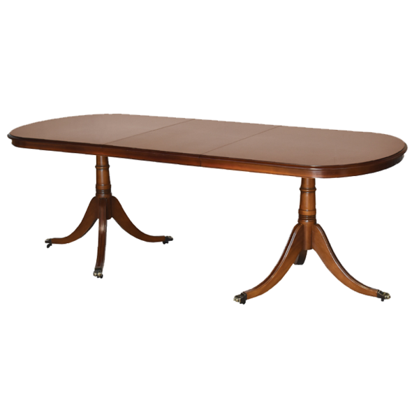 Twin pedestal dining table