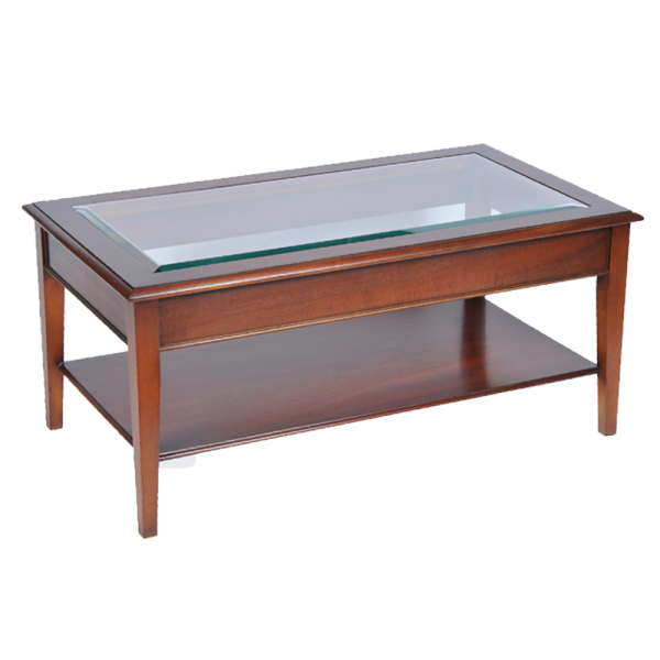 Glass top coffee table